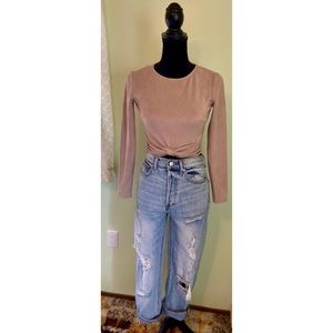 BDG High Waisted Distressed Mom Jean